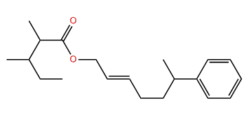 (E)-2-Methyl-6-phenyl-2-heptenyl 3-methylpentanoate